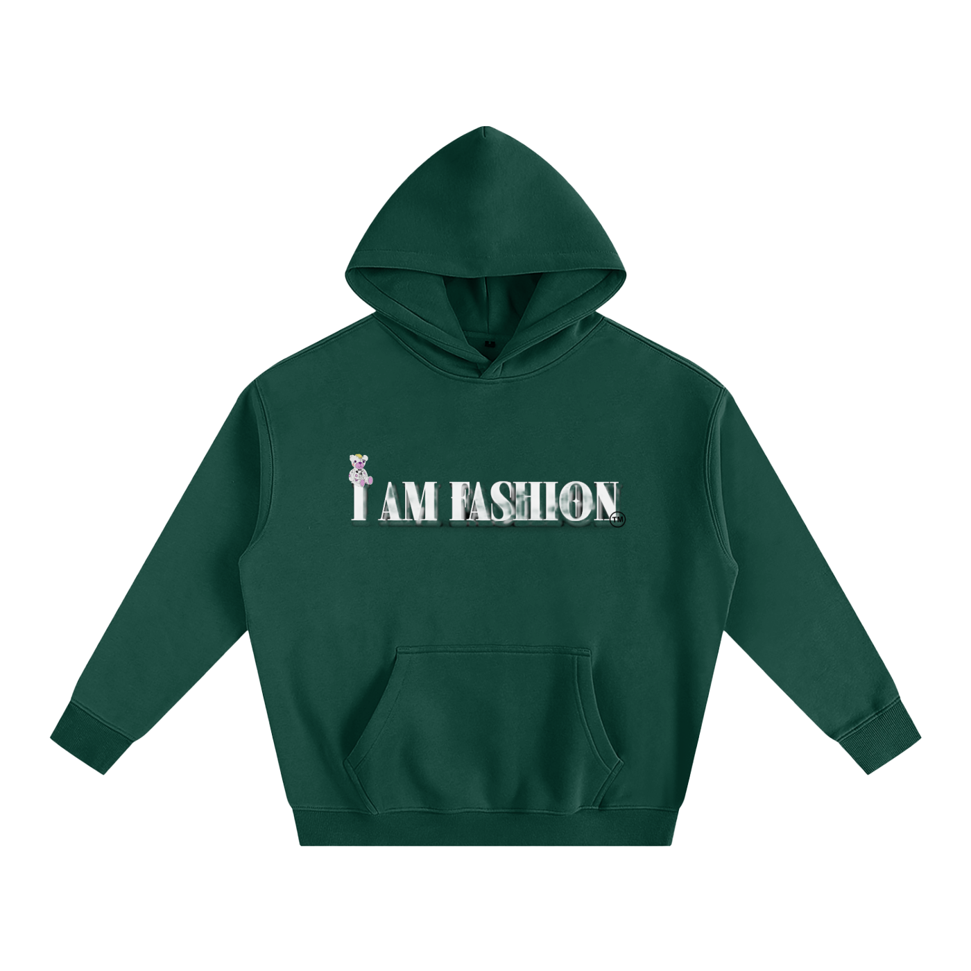 "I AM FASHION" Edin Green Fleeced Hoodie