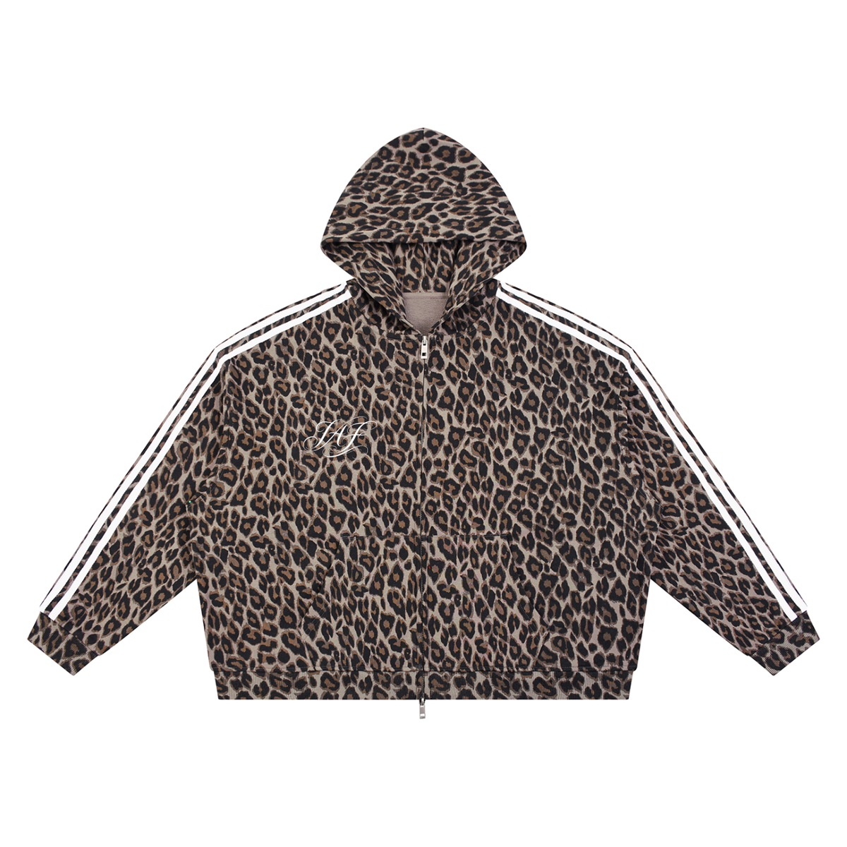 Unisex Leopard Full Zip Hoodie